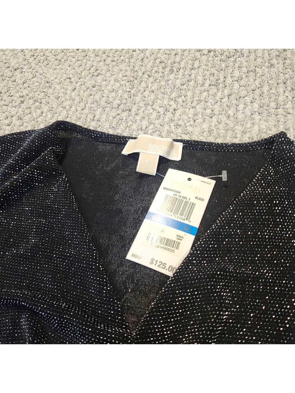 Michael Kors Black Sparkle Dress Size XL NWT